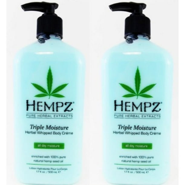 2 bottles of hempz herbal moisturizer triple moisture 17 oz new 2014