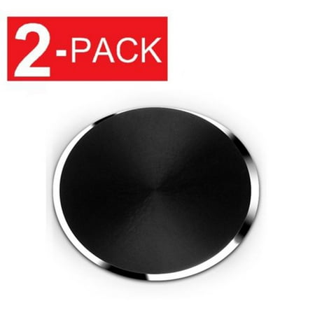 Black Nickel Plated Magnetic Shield - 2 Pcs Metal Plate Adhesive Sticker Replace for Magnetic Car Mount Phone Holder black
