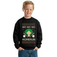 thumbnail image 2 of Wild Bobby Ho Ho Ho Homerun, Baseball Fan Christmas Design Christmas Sweater Design | Holiday Unisex Boys Girls Crewneck Graphic Sweatshirt, 2 of 5