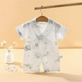 thumbnail image 2 of Bovxnpu Baby Girl Bodysuit, Infant Baby Cotton Bodysuits, Baby Summer Thin Cotton Belly Protection Baby Jumpsuit Summer Clothes Newborn Clothes 1 Year, 2 of 4