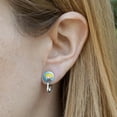 thumbnail image 2 of Superman Supergirl Cute Chibi Character Novelty Clip-On Stud Earrings, 2 of 4