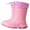 e#45Pink114, variant on CAIVO Boys Outdoor Boots Kids Winter Lightweight Rubber Rain Shoes On Design Rainy Days All Season Wear Adorable Child Solid Color Footwear