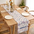 thumbnail image 3 of Table Runner 60 Inches Long for Kitchen Dining, Independence Day Dresser Scarf Farmhouse, Dining Table Decorations for Wedding/Parties, Blue Red Star Fireworks American Flag 13 x 60 In, 3 of 8