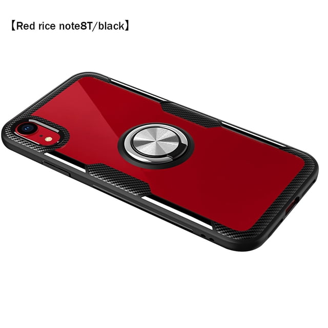 Funda para teléfono TPU Funda para teléfono Soporte para anillo Soporte para teléfono Protector a prueba de sacudidas, Reemplazo para Redmi Note 8T, Plata Monstrate EL000746-11