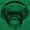 Antique Irish Green, variant on Smile Monkey Headphones Hipster Funny Plus Size Crewneck Graphic Tee Shirt Brisco Brands 3X