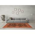 thumbnail image 3 of Ahgly Company Indoor Round Oriental Orange Industrial Area Rugs, 8' Round, 3 of 4