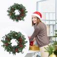 thumbnail image 2 of Christmas Wreath Simulation Trumpet Berry  Leaf Door Hanging Window Props Decoration, 2 of 6