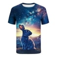 thumbnail image 5 of Tops para hombre, blusas y camisas de manga corta con cuello redondo para hombre, jersey informal con cuello redondo y estampado de Pascua para hombre, camisetas deportivas de manga corta, blusas de p, 5 of 5