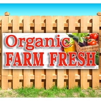 Organic Farm Fresh 13 oz Vinyl Banner With Metal Grommets