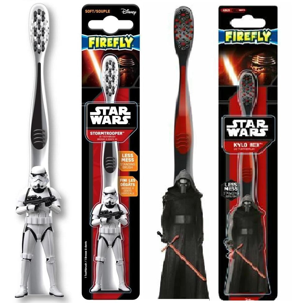 New Disney Firefly Star Wars Lightsaber Flashing Soft Toothbrush Rey 