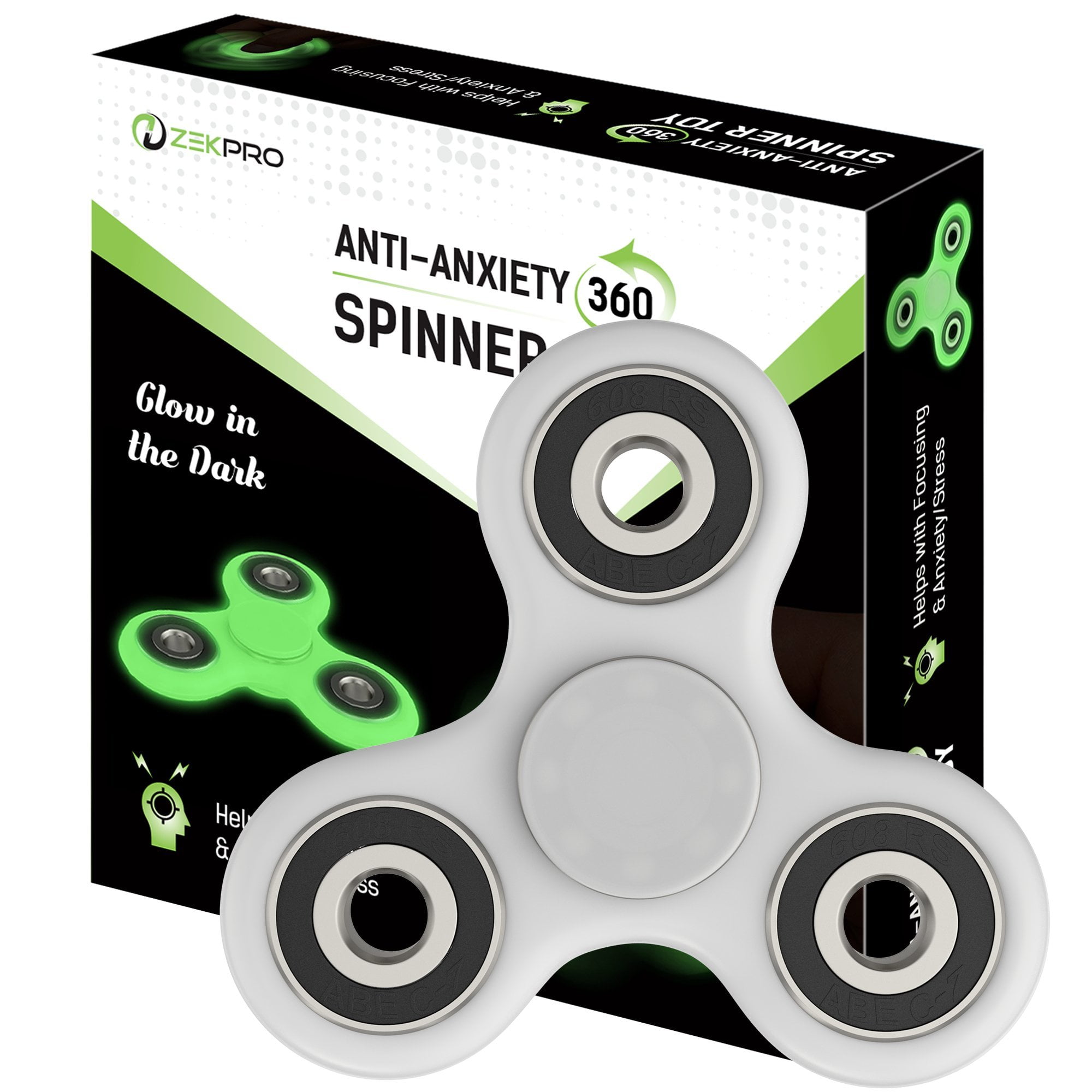 Metal Double layer Fidget Spinner Anti anxiety toy For stress relief ADHD Gift 