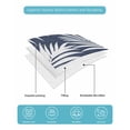 thumbnail image 5 of Quilts King Size Bedding Set, Navy Blue Palm Leaf Lightweight Quilted Comforter, Summer Coastal Botanical Tropical Soft Reversible Bedspread Coverlet with Pillow Covers for All Season, 96" x 106", 5 of 7