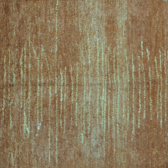 Ahgly Company Indoor Square Abstract Light Blue Contemporary Area Rugs, 3' Square