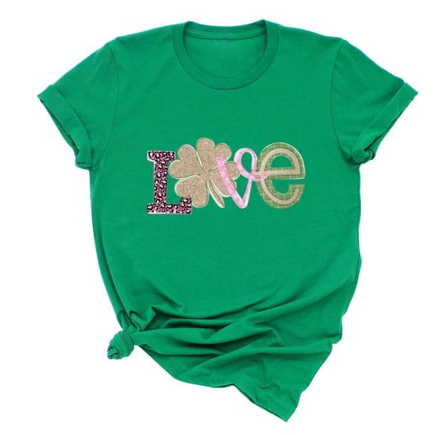 Camiseta de manga corta con estampado de día de San Patricio para mujer Fridja gope1874