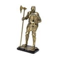 thumbnail image 4 of Figura de caballero, adorno de escritorio, vintage, coleccionable, estilo retro europeo. Oro, 4 of 9