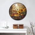 thumbnail image 4 of BZSMCE Wall Clock Acrylic Size：9.5*9.5in/11.9*11.9in Autumn's Bounty Design Pattern Clock, 4 of 10