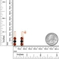 thumbnail image 6 of Gem Stone King 18K Rose Gold Plated Silver Red Garnet and Black Onyx Drop Dangle Earrings for Women | 1.58 Cttw | Gemstone January Birthstone | Round 5MM, 6 of 6