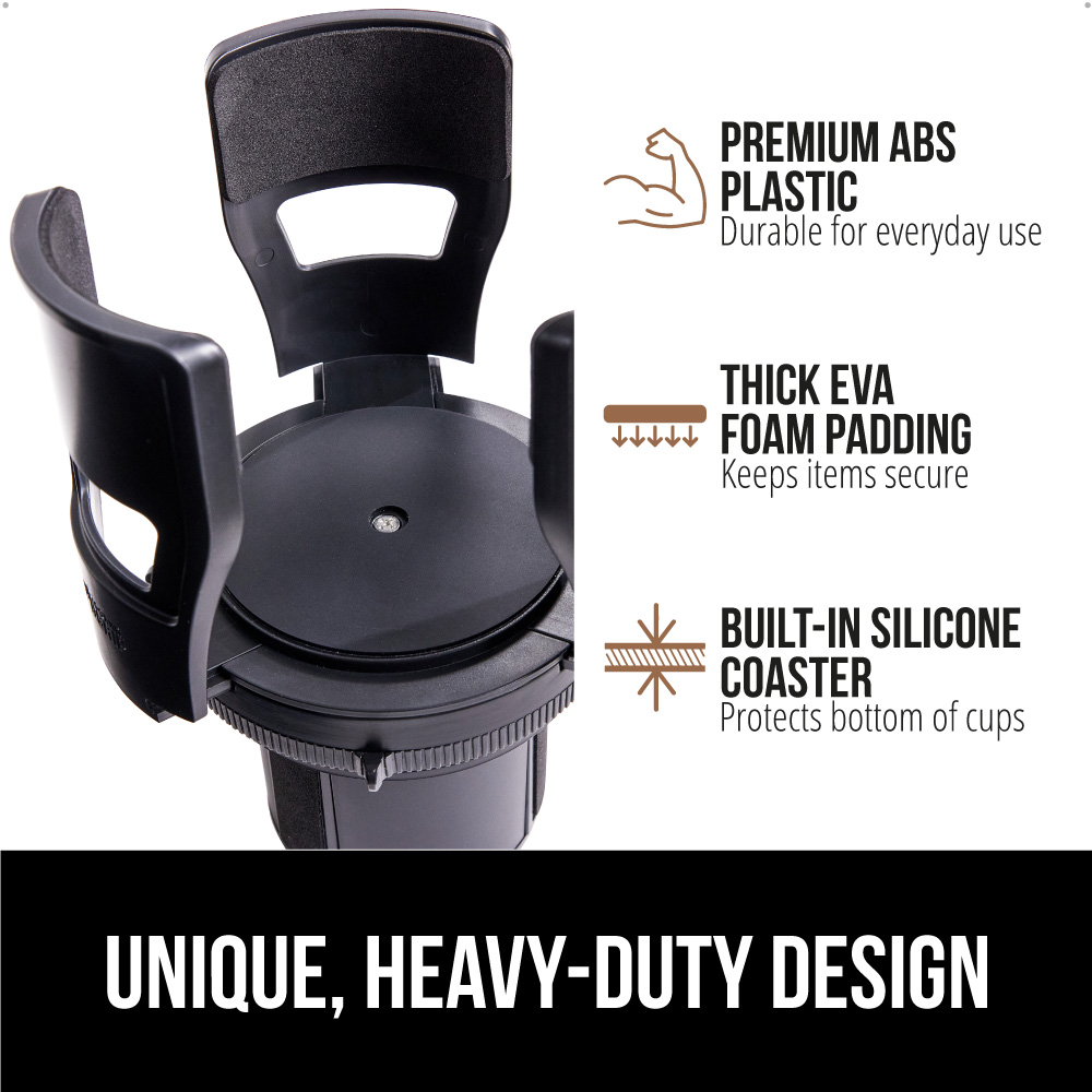 Gorilla Grip Cup Holder Expander, 18-48 oz, Black photo 7