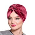 thumbnail image 1 of Women's Double Layer Satin-Like Sleep Cap, Twisted Design Headband for Beauty Sleep, Skincare Routine, Home Relaxation and Chemotherapy Comfort, Machine Washable Headwear, 1 of 4