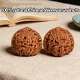thumbnail image 2 of Natural Wenwan Walnuts Hand Massage Balls, 1 Pair 1.8" Chinese Walnut Fidget for Stress Relief, Gift Box with Brush for Fathers, Elders & Collectors, 2 of 7