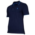 thumbnail image 2 of U.S. POLO ASSN. Polo de hombre con detalles en contraste - piqué, logotipo, algodón elástico Azul marino 2XL (XX-Large), 2 of 3