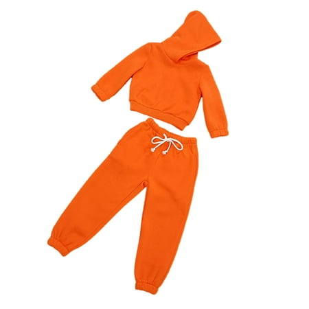 

YFPWM Toddler Girls Clothes Infant Girl Outfit Toddler Kids Girls Tracksuits Set Solid Color Crewneck Long Sleeve Sweatshirts Elastic Waistband Pants Two Piece Orange 5-6 Years