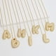 thumbnail image 2 of Collar con inicial de letra de circonia cúbica brillante para mujer, cadena de caja, colgante de A-Z de burbuja de globo chapado en oro, joyería de regalo, 2 of 5