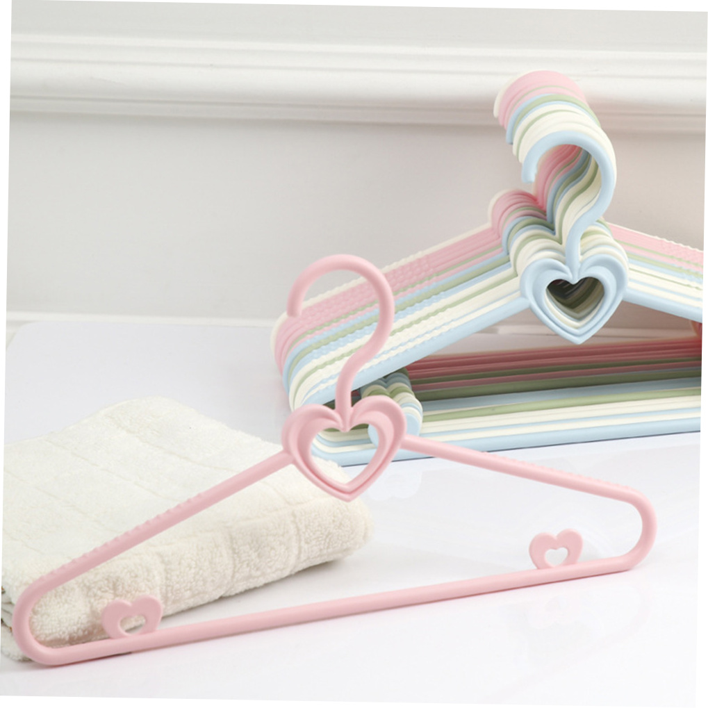 Soimiss Clothes Hangers For Kids Baby Clothes Hangers Plastic Pink 20Pcs 11.6x6.1in