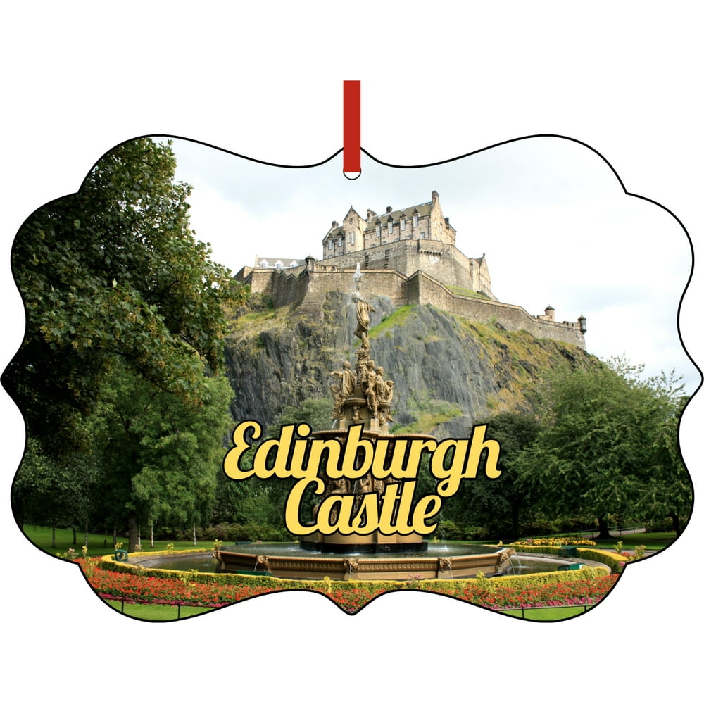 Christmas Ornaments Travel UK Scotland Edinburgh Castle Scenic Ornament