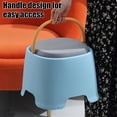 thumbnail image 4 of Shoe Changing Stool with Storage, Built in Compartment Padded Seat Footstool, Compact Space Saving Modern Ottoman Bench for Living Room Entrance Kitchens Bathrooms Home Offices, 4 of 6