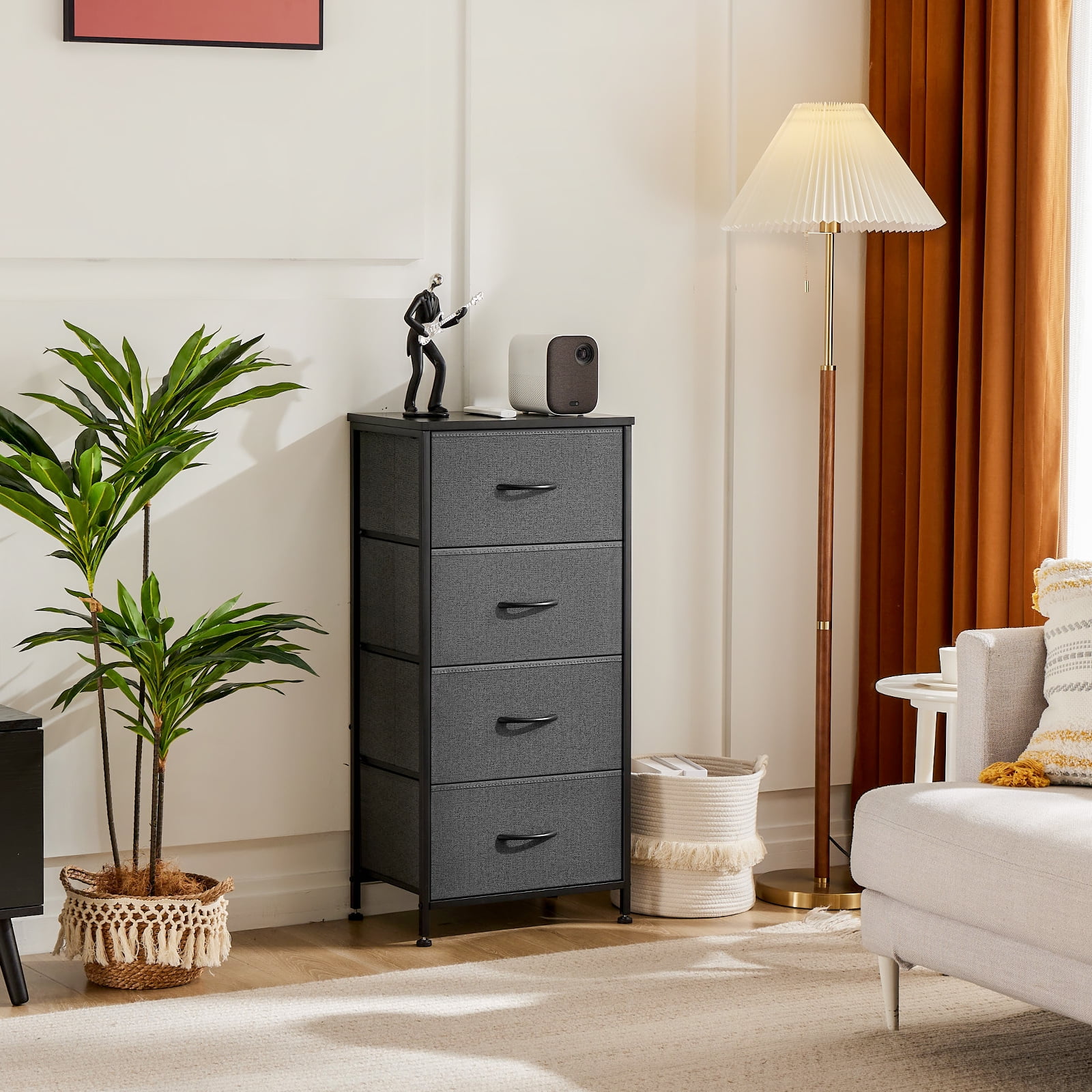 MAYEERTY Drawers Dresser Chest of Drawers,Metal Frame and Wood Top