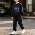 thumbnail image 5 of NAISIBABY Boys 2 Pieces Outfit Sets, Pants +Sweatshirt Long Sleeve Crewneck Graphic Set Purple Size 12, 5 of 6