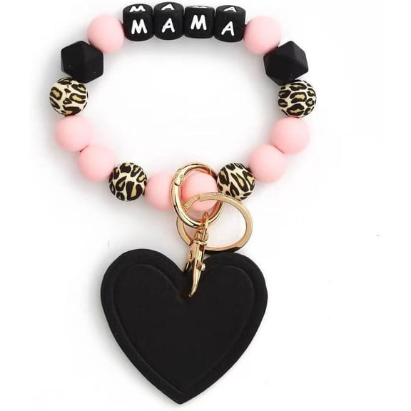 Silicone Beaded Wristlet Keychain for Women