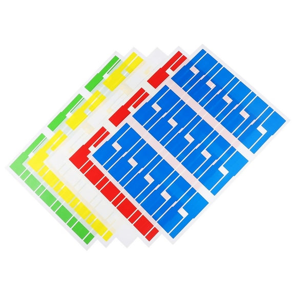 Worgeous 50 Sheets Self Adhesive Wire Labels Cord Labels Cable Management Wire Labels