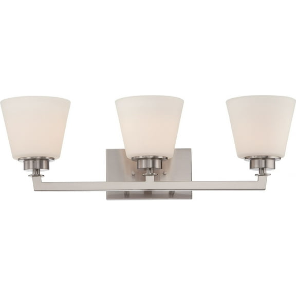 Mobili 3 - Light Brushed Nickel/Silver Glass Wall Sconce