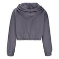 thumbnail image 4 of Xcmzpl Zip Up Hoodies for Women Basic Solid Color Hooded Sweatshirt Athletic Sweater Tops Workout Long Sleeve T-shirts Winter Fashion, 4 of 5