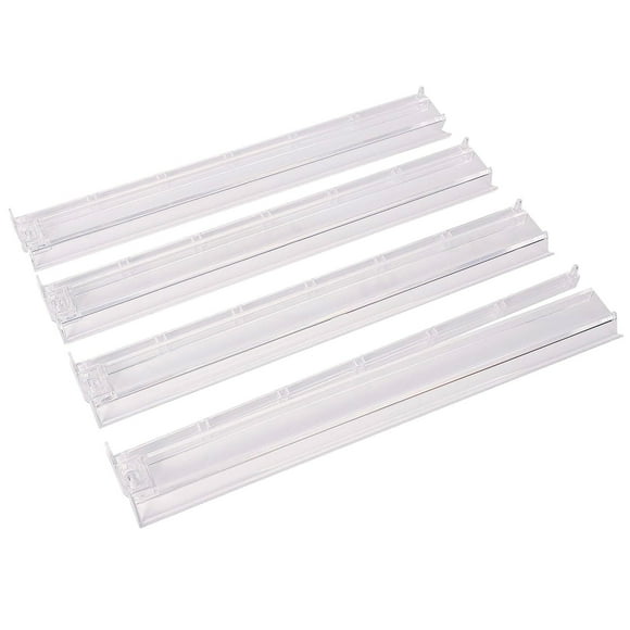 WJCA Mahjong Tile Rack and Pusher Combo, 4-Piece All-in-One Set for American Style Gameplay, Modern Tabletop Accessories, Clear