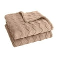thumbnail image 2 of ZFYXGS Milk Fleece Blanket Winter Thickened Office Nap Coral Fleece Sofa Cover Blanket Shawl Small Blanket All-season Use 70x78 inches Coffee, 2 of 6