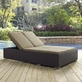 thumbnail image 1 of Modway Convene Outdoor Patio Furniture Chaise Lounge, Espresso, 1 of 3