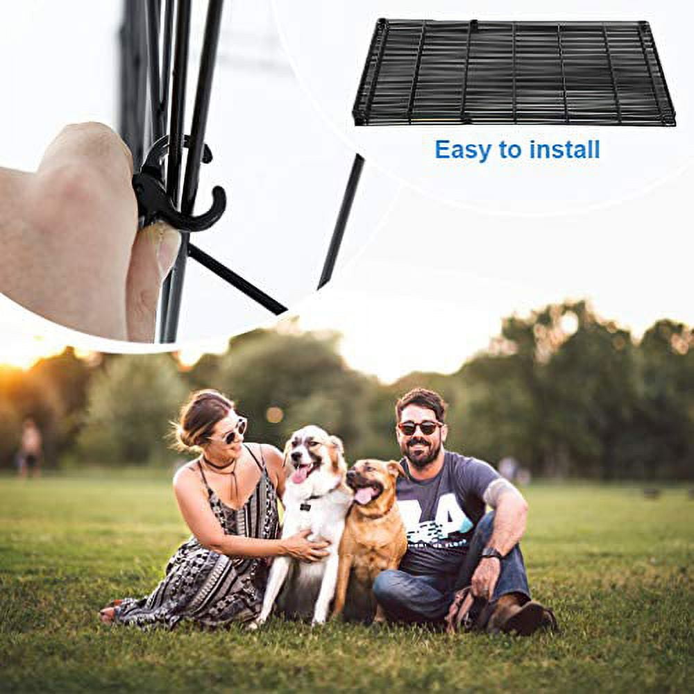 Bestpet 42"H Dog Playpen, Black, 8 Panel