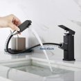 thumbnail image 4 of Basin Mixer Tap with Pull Out Spray, Black Bathroom Mixer Tap, Tap Height 18mm, 4 of 4
