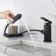 thumbnail image 4 of Basin Mixer Tap with Pull Out Spray, Black Bathroom Mixer Tap, Tap Height 18mm, 4 of 4