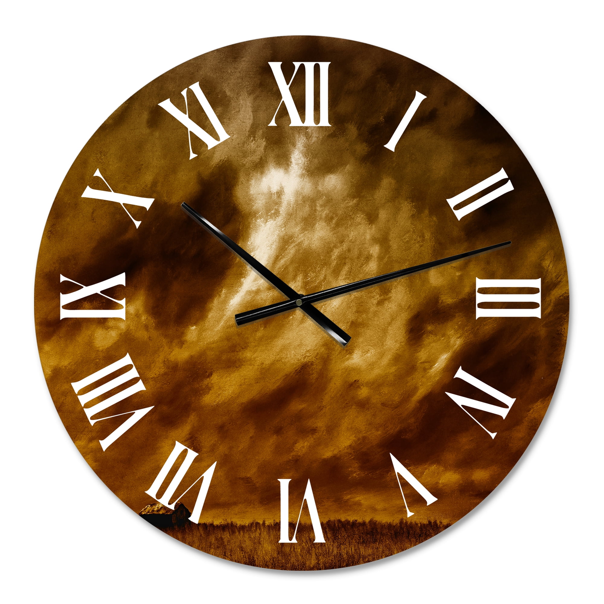 Designart 1 in Farmhouse Wall Clock
