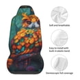 thumbnail image 5 of Sikiie Colorful Owl Forest Car Seat Protector 2 Pack Car Seat Cushion Mat, Car Seat Covers for SUV, Truck, Van, 5 of 7