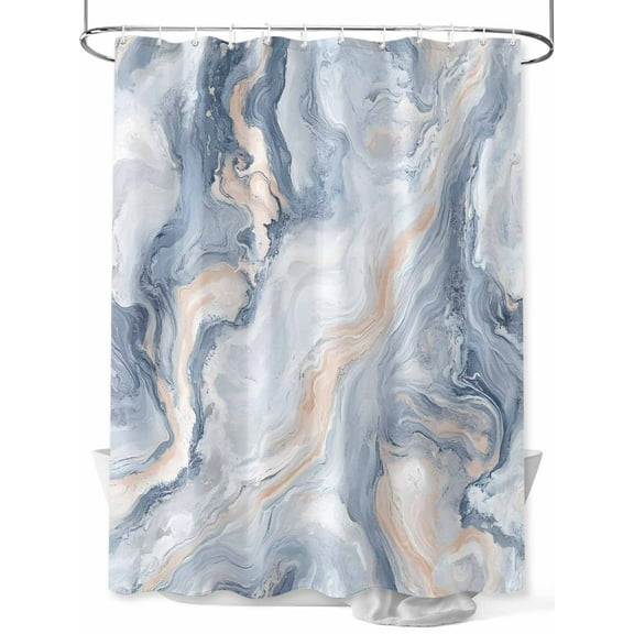 Shower Curtain Marble Texture Shower Curtains for Bathroom, Waterproof Polyester Shower Curtain Set with Hooks, Extra Long 72" x 96" Marble Abstract Art