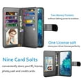 thumbnail image 2 of Galaxy S20 FE 5G Wallet Case, Galaxy S20 Fan Editon Cover, Njjex Luxury PU Leather 9 Card Slots Holder Carrying Folio Flip Cover [Detachable Magnetic Hard Case] & Kickstand & Hand Strap, 2 of 5