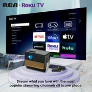 RCA 1080P Full HD Roku Smart Projector with Bluetooth and Multiple Aspect Ratios