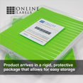 thumbnail image 5 of Fluorescent Sticker Paper, 8.5 x 11 Full Sheet Label, 100 Sheet Pack, Inkjet or Laser Printer, Online Labels (Color: Green), 5 of 9