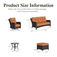 thumbnail image 7 of LayinSun 6 Pieces Patio Furniture Sets, Outdoor Wicker Conversation Set with Swivel Chairs and 6" Thick Cushion for Deck Garden Backyard, 7 of 7
