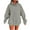 Gray, variant on Womens Hoodies Women's Solid Long Sleeved Pullover Hooded Sweater Casual Women's Fashion Hooded Pocket Tops Sweatshirts